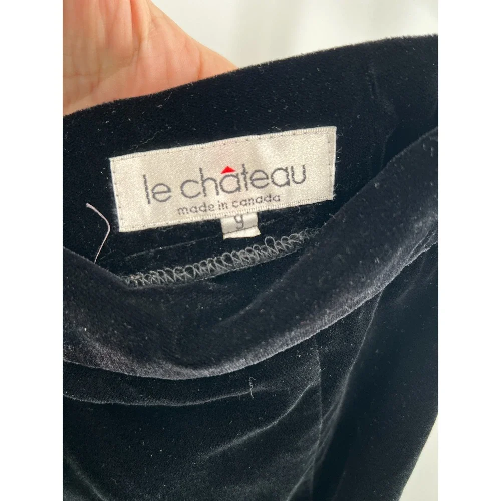 Le chateau Canada velvet velour black pencil skirt whimygoth romantic gothic 9 8